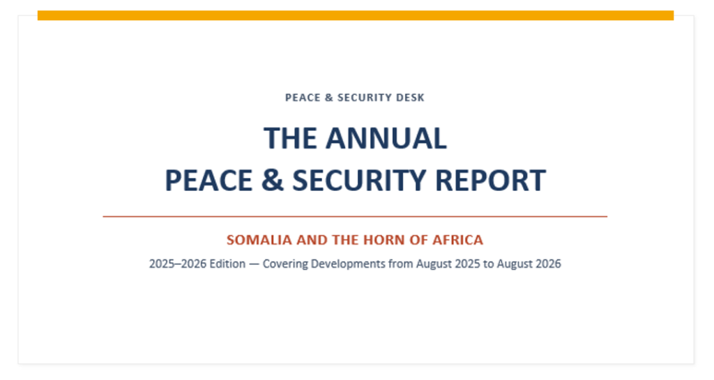 THE ANNUAL PEACE & SECURITY REPORT
